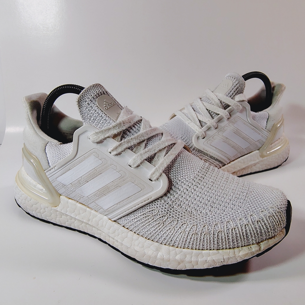 Adidas Ultraboost Knit Running Sneakers in Cloud White